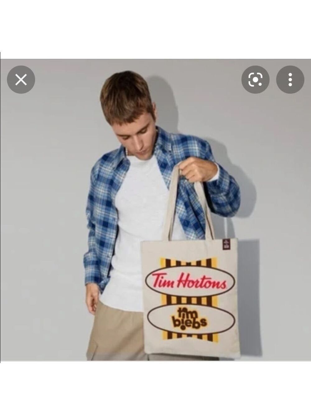 tim BIEBS | JUSTIN BIEBER x TIM HORTONS | Tote Bag NEW & Sealed